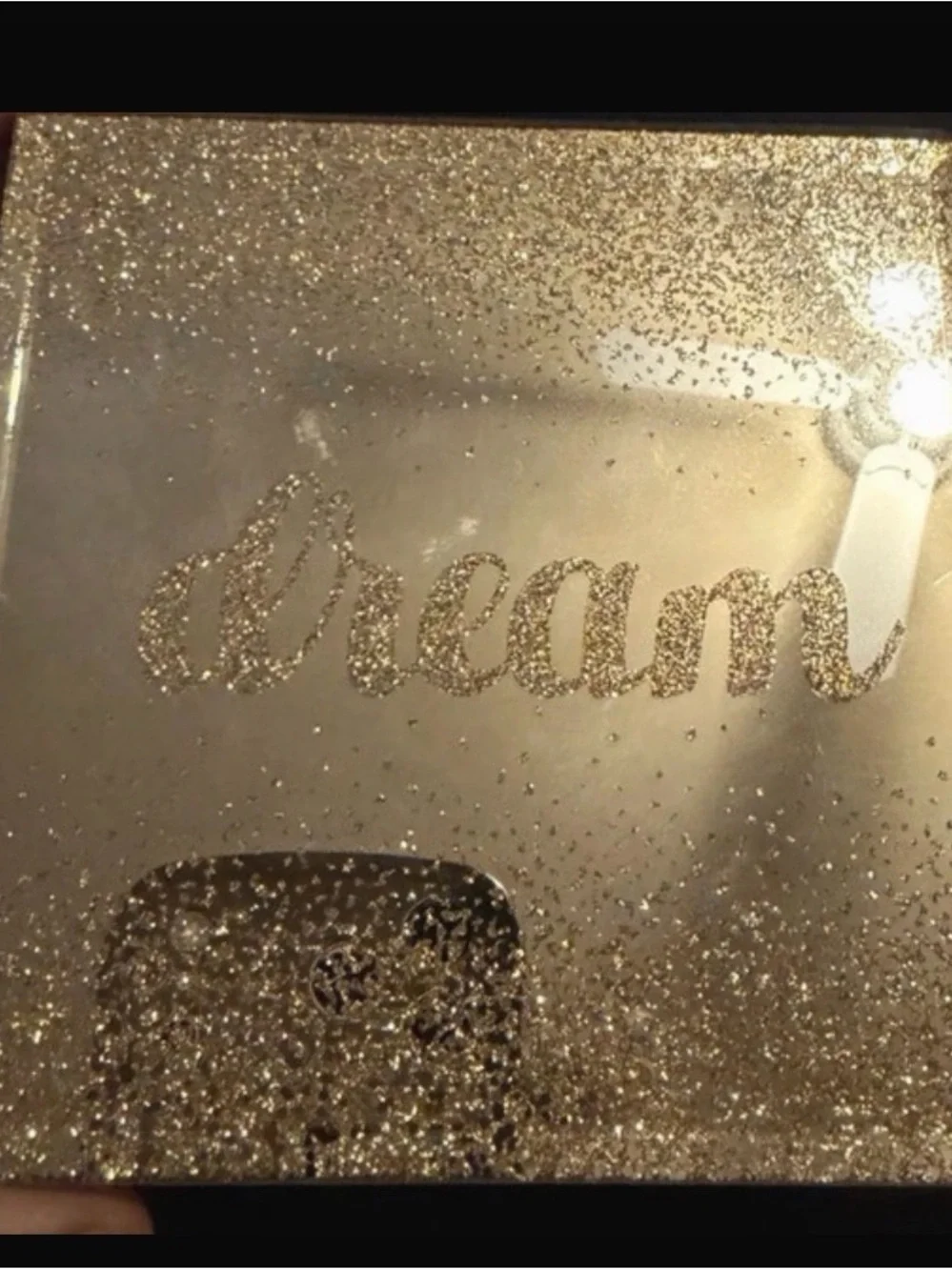 Glitter 'Dream' Decorative Mirror jeweled box